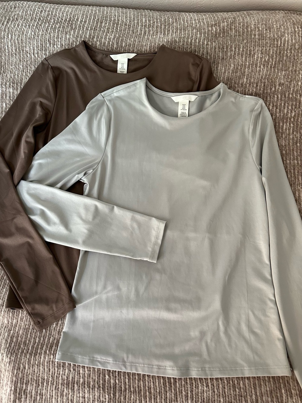 2pk H&M Long Sleeve Jersey stretch top, size M